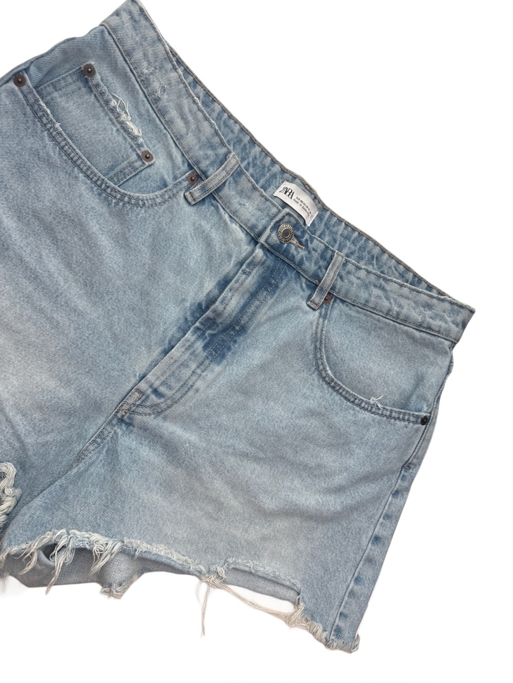 Women’s Light Blue Denim Jean  Shorts by Zara Size 14